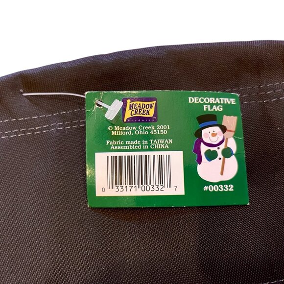 NWT SNOWMAN House Flag HOLIDAY CHRISTMAS WINTER 40" x 28" - Picture 2 of 2